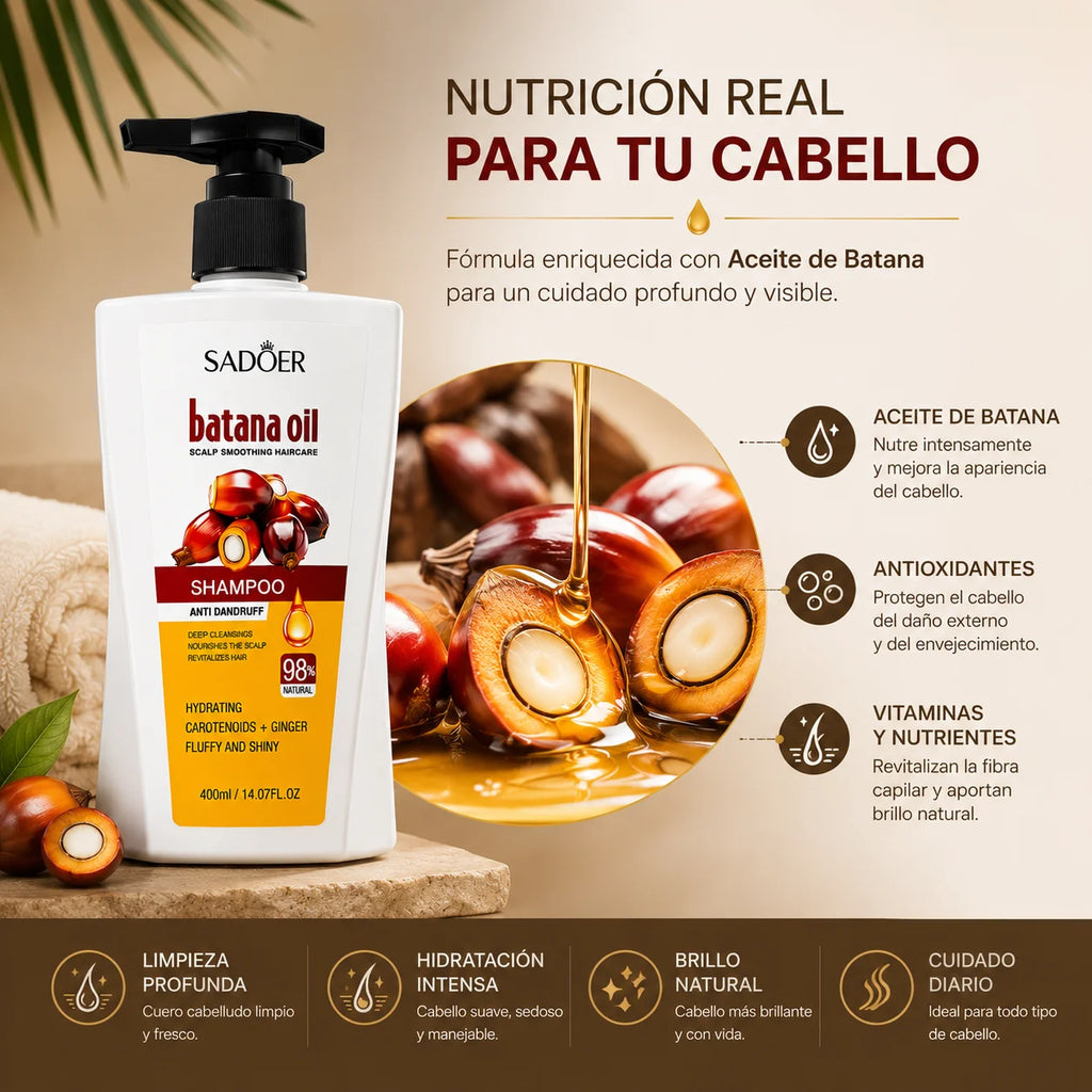 Batana Oil Shampoo — Champú Purificante con Aceite de Batana 400ml