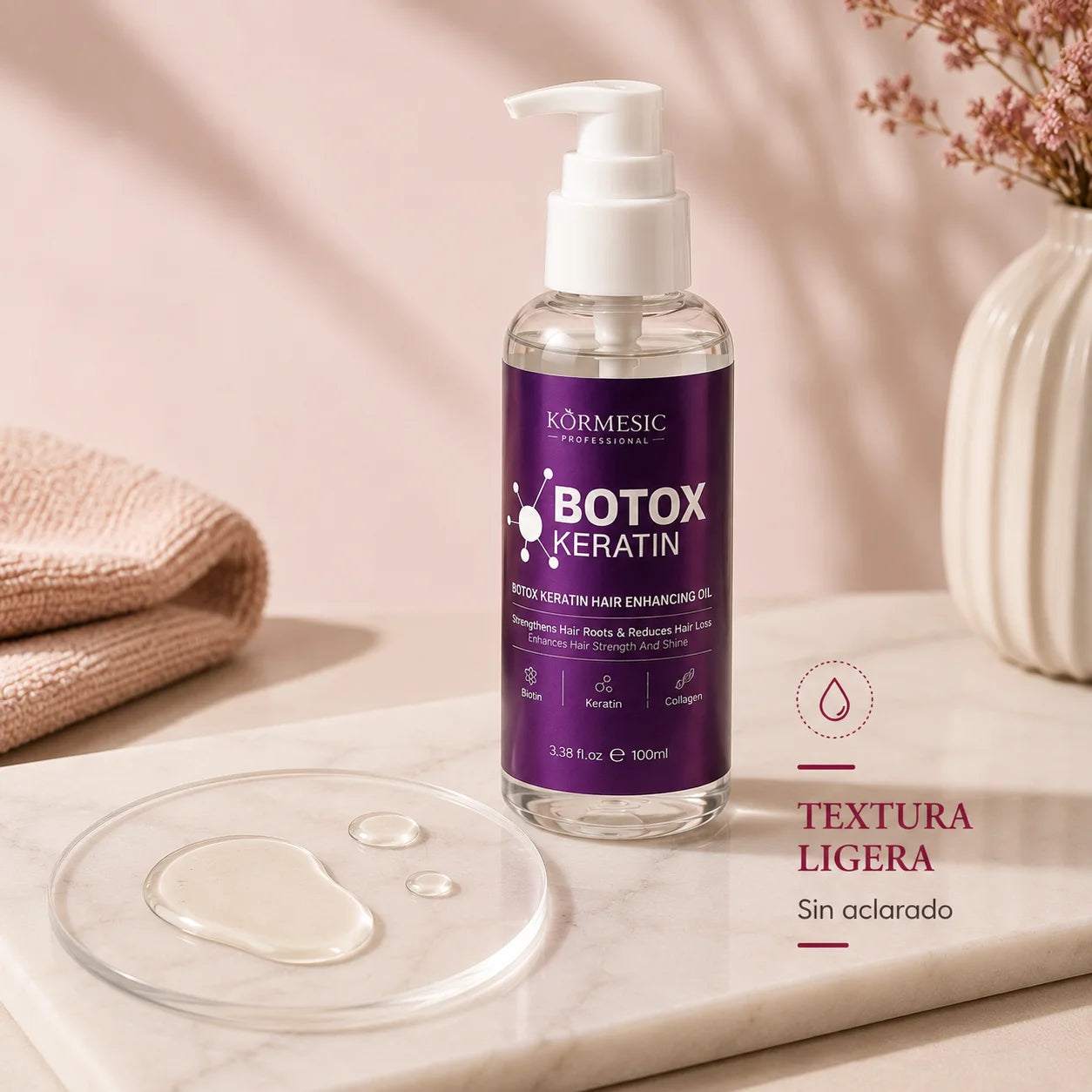 Aceite Capilar Reparador con Queratina y Colágeno – 100ml